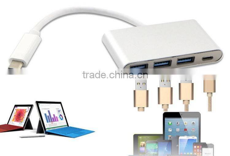 Type-C USB 3.0 3 in 1 Combo Hub for MacBook 12-Inch (with USB -C Charging Port)