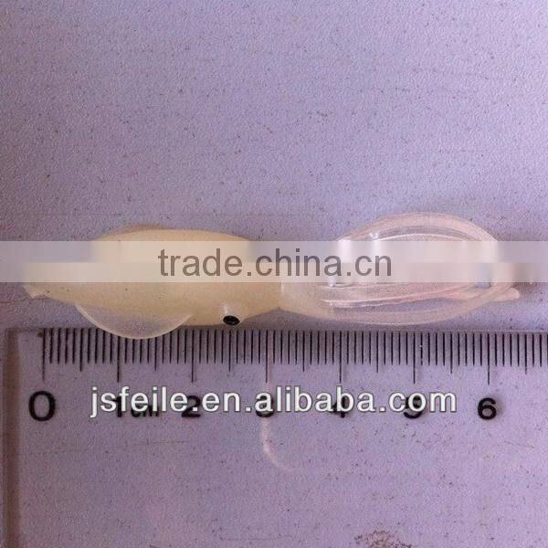 65mm soft luninous plastic squid fishing lure