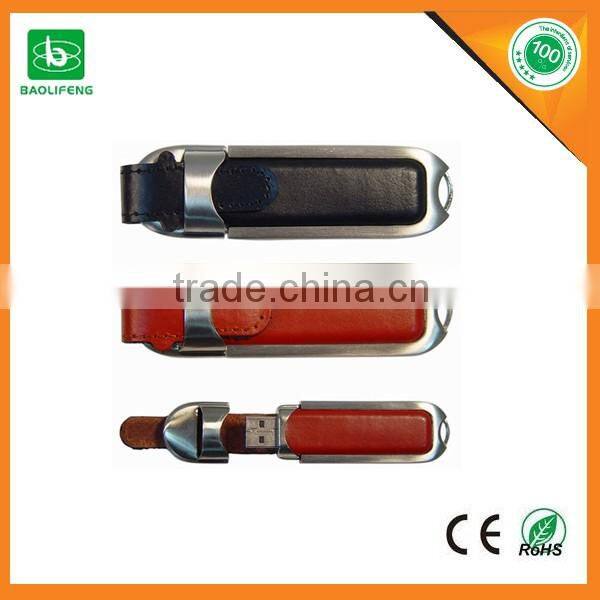 oem flash drive get free sample leather pen drive key chain