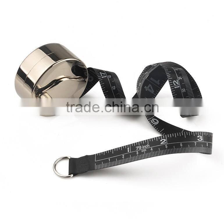 Hand Cranking Handle Metal Case 2Meter Printable Tape Measure Round With You Logo