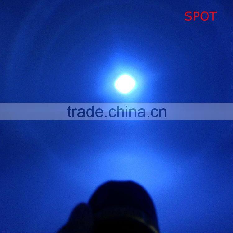 1W powerful led with 3D batteries Zoom adjustable flashlight