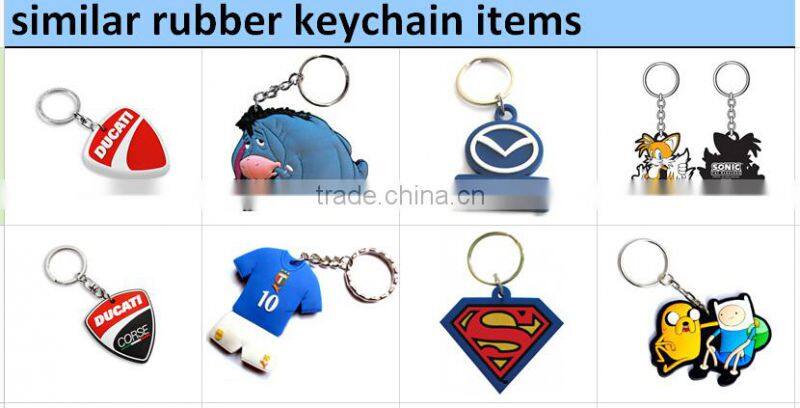 Micro injection machine made fashion rubber keychain