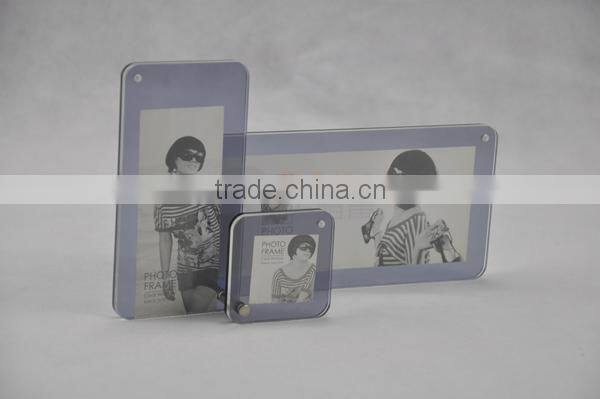 Custom Unique Double Heart Love Acrylic Photo Frame