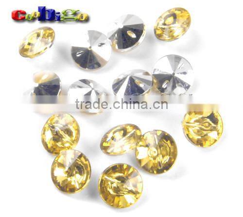 18L(11.4mm Mix Color Acrylic Cut Culet Back Fashion Rhinestone Crystal Button Stylish Bag Garment Shoe #FLN012-18L(Mix-s)