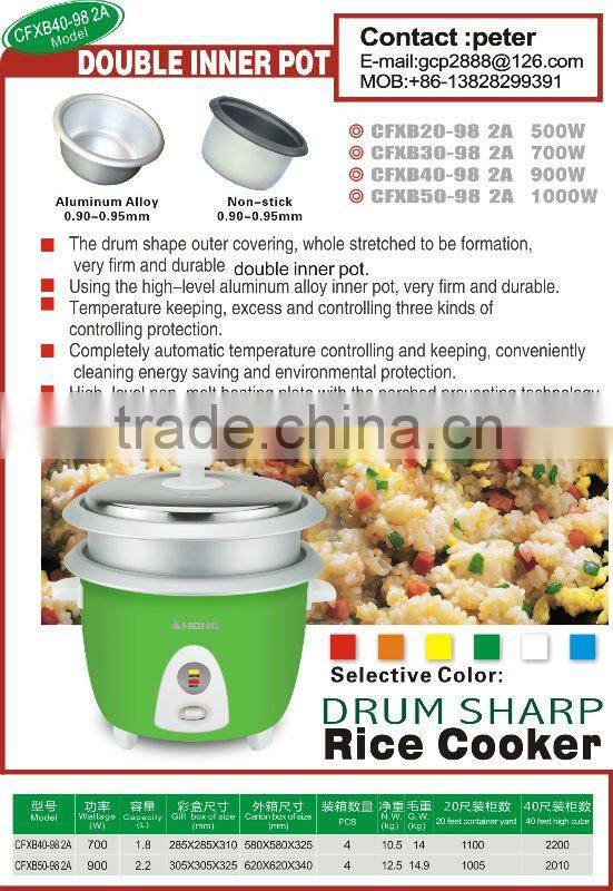 500W Drum Rice Cooker Commercial Use and Food Steamer