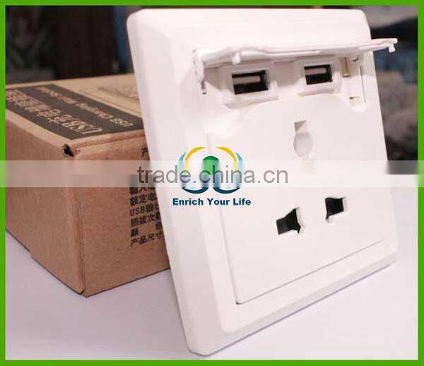 Hottest sell fast Duplex USB wall mount socket outlets
