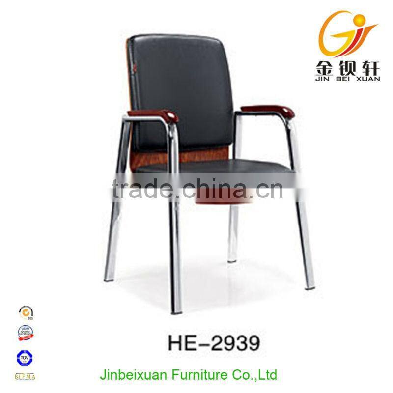Office chairs meeting room stacking chair cover with leather cushion HE-279