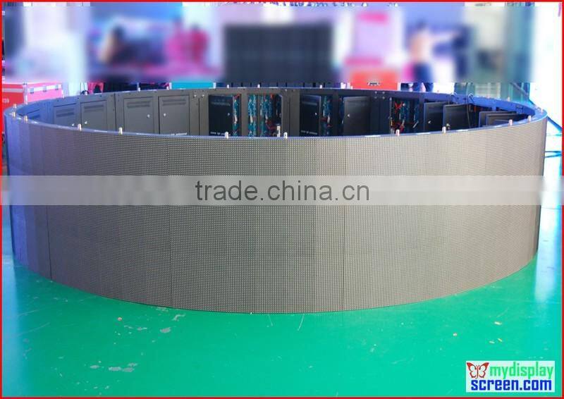 P10 led display curve, Indoor Usage and video and picture Display Function advertising led screen
