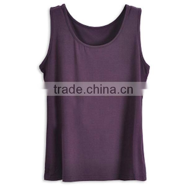 Ladies Modal Cotton Purple Tank Top Shirts (lyt-060070)
