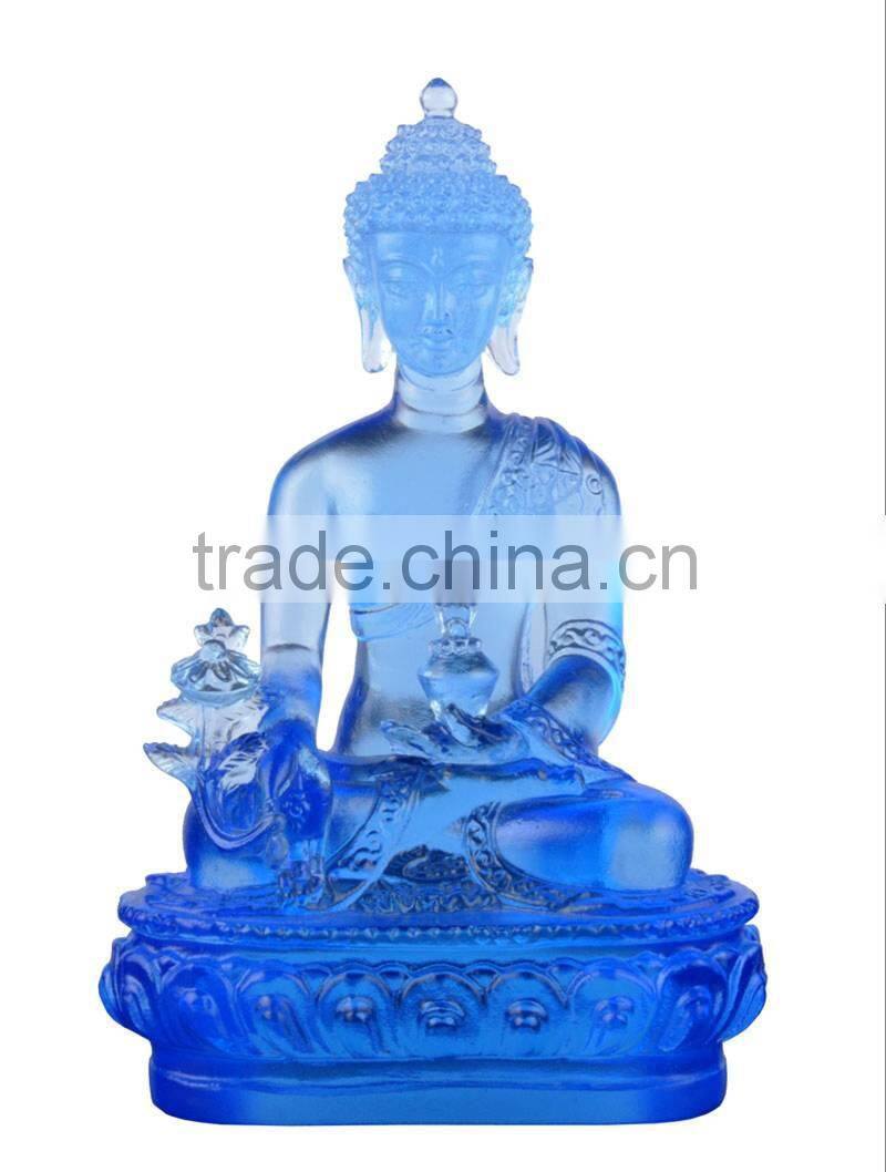 Factory Wholesale Crystal/Jade Transparent Jade Buddha Statue