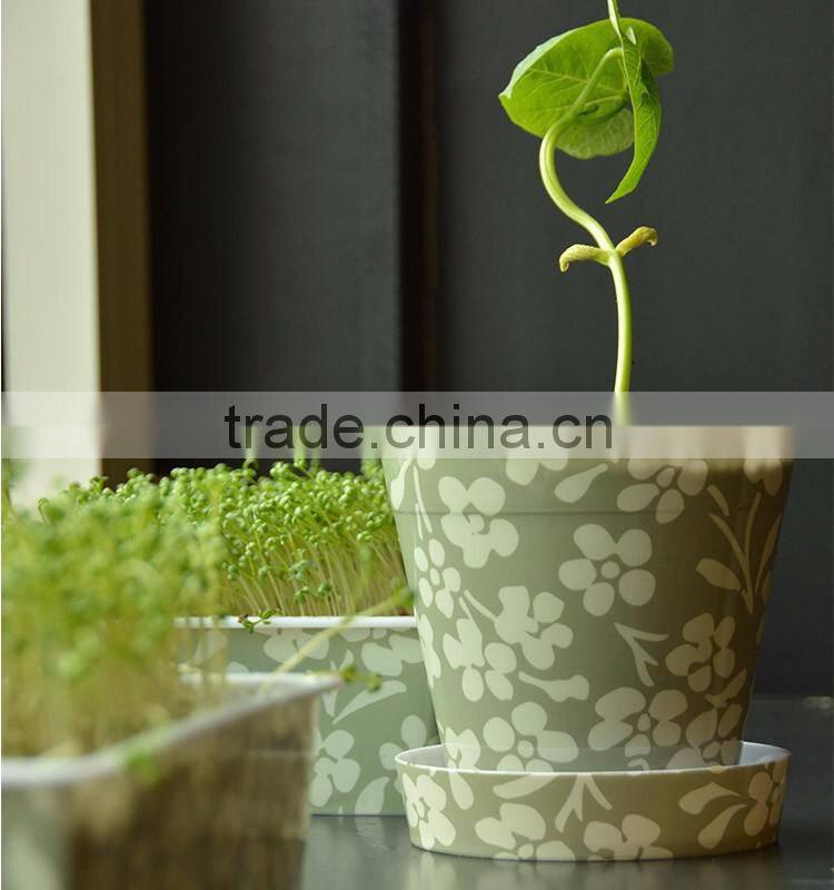 2016 Wholesale Unique Round shape Plastic Flowerpot