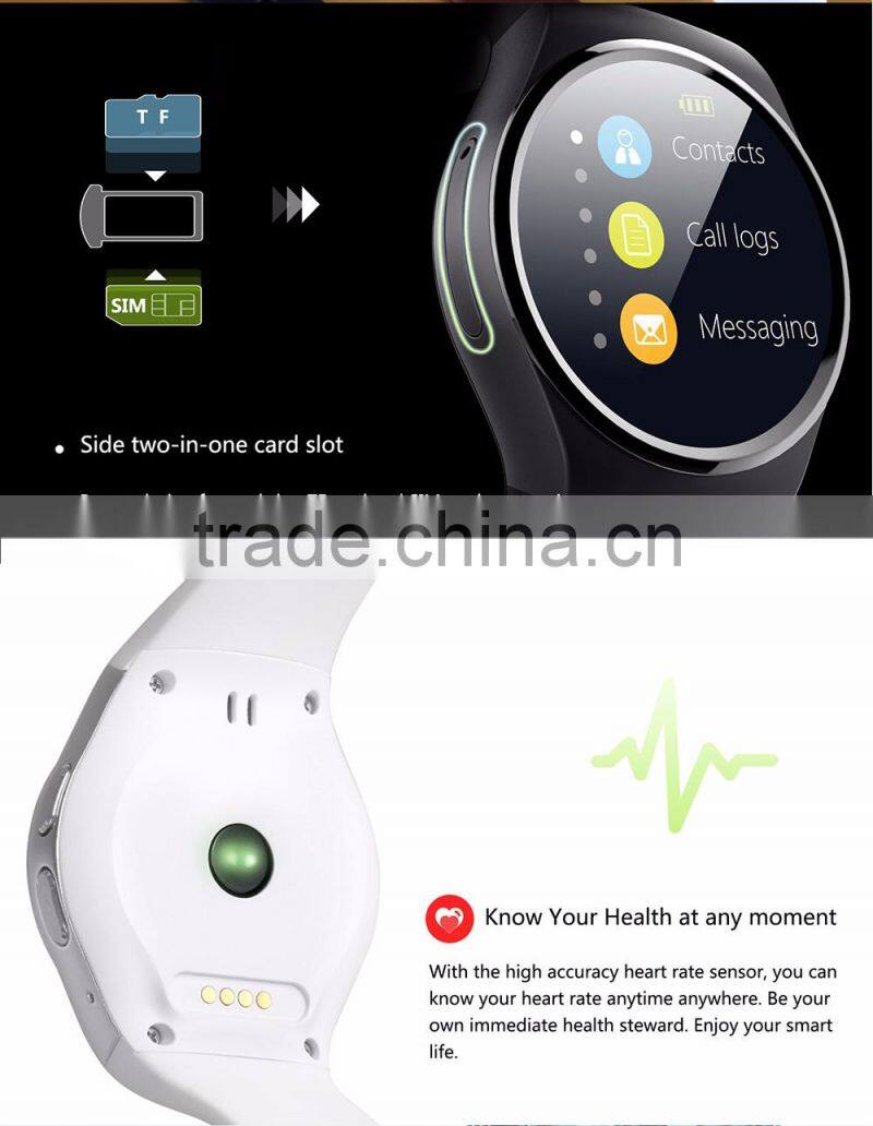 2016 hot product KW18 Smart Watch Smart Phone NFC SIM FOR IPHONE & SAMSUNG