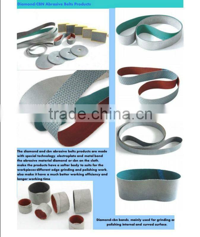 Manufacture of glass diamond sanding belt for glass processing
