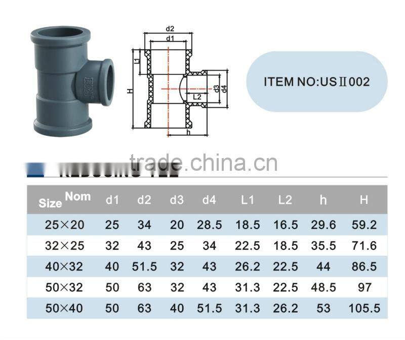 ERA Reducing tee(PVC pressure fitting type)
