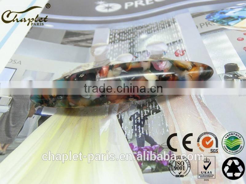 Simple stlye Fashion acetate Cellulose french luxury leopard point hair clips barrettes