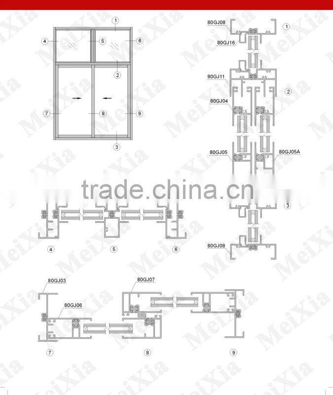 aluminium extrusion profile for window frame