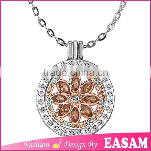 2016 New design alternative crystal locket pendant necklace