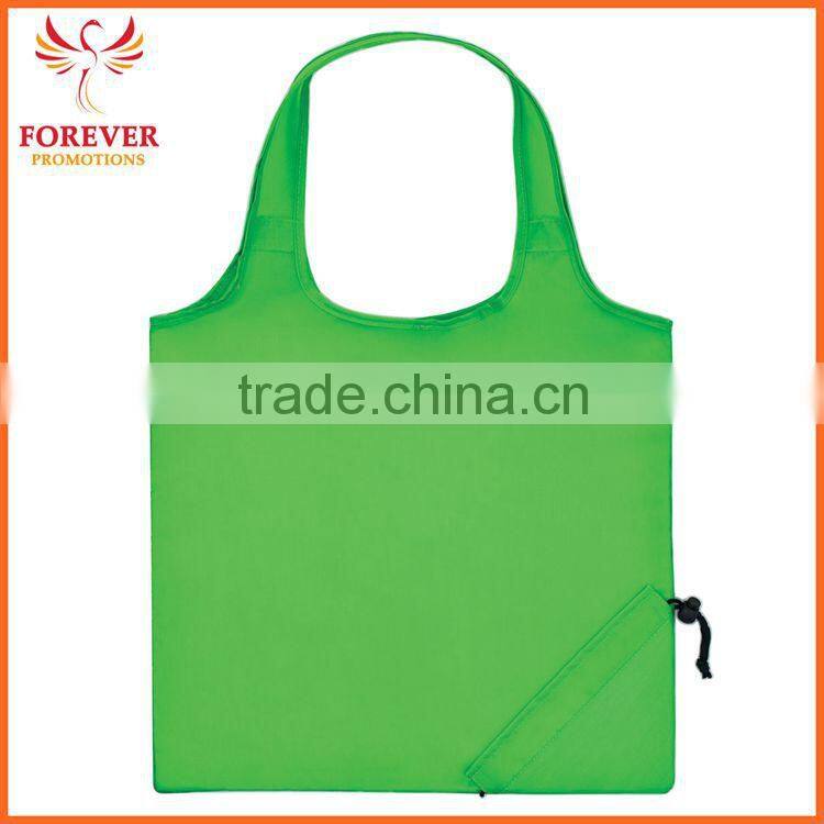 210 Denier Polyester With Self-contained Pouch Foldaway Tote Shopping Bag And 18" Handles