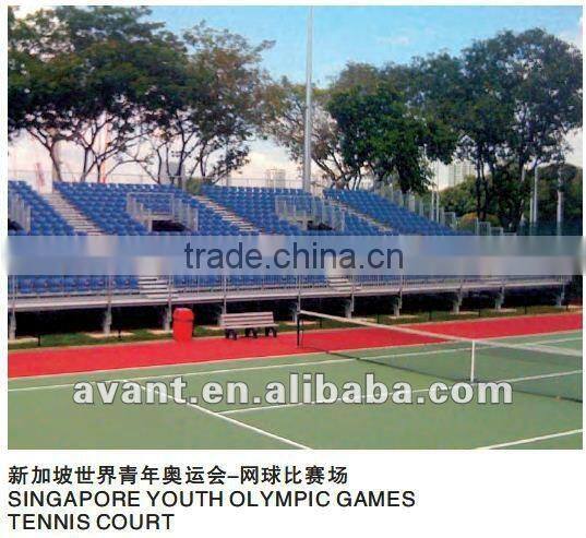 Fixed durable stadium school use metal bleacher system