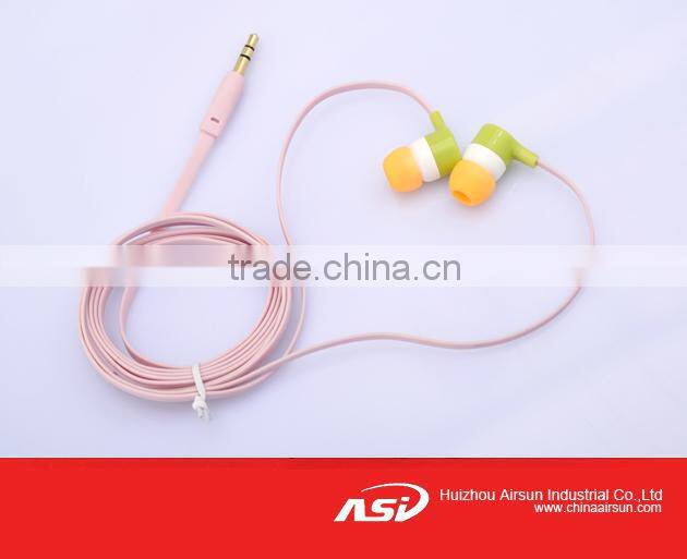 Newest Design MP3 Earphone With Flat Cable
