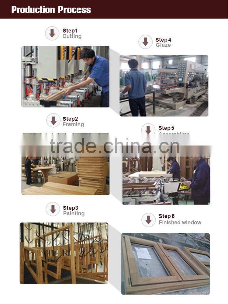 German thermal break solid wood double glazed casement windows