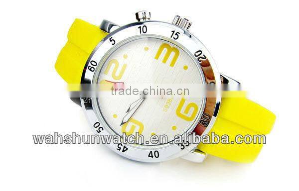 new products fashion silicon wrist band black large numbers men watches 2016