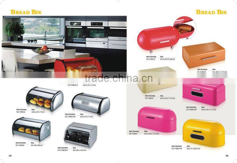 colorful square shape bread bin