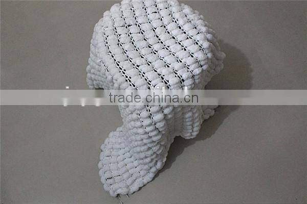 white color Pom Pom Blanket Prop