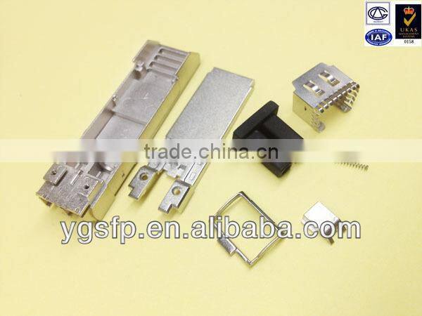 China Manufacturer Bijou Metal Housing Fiber Optic Connector Precision Injection Molded Parts.