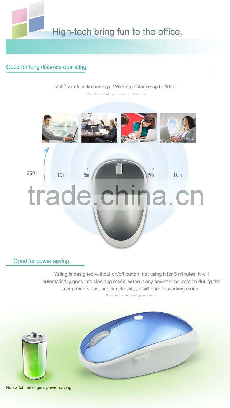 USB Wireless optical mouse with mute/ screen lock function