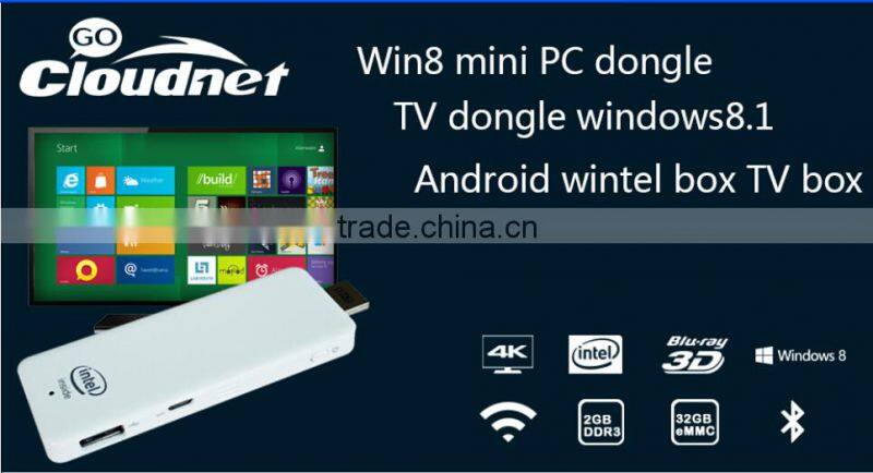 mini pc dongle TV Wintel box Windows8.1 Dual OS Windows8.1 Android4.4 dual boot Smart TV box