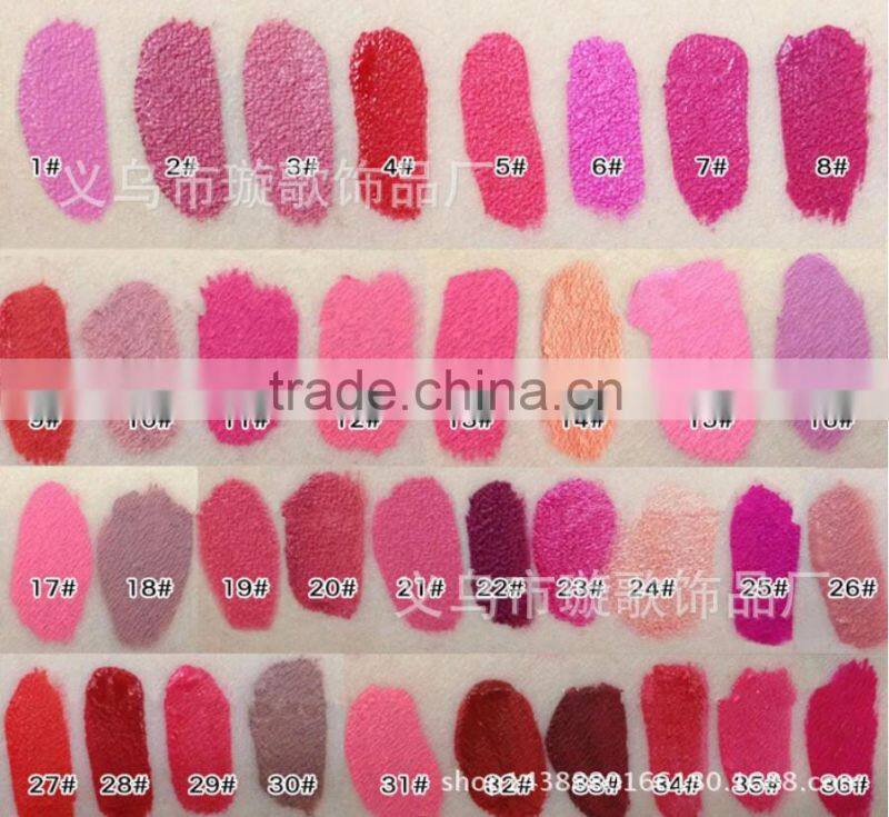 longlasting kissproof 38color matte liquid lipstck black purple blue green color special color
