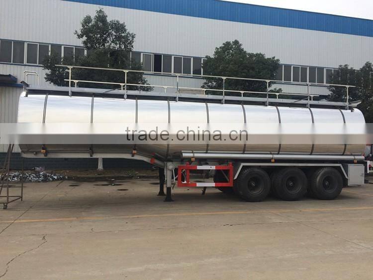 High performance 40cbm stainless steel edible oil tanker semi trailer