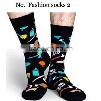 custom classic happy mens fashion socks wholesale