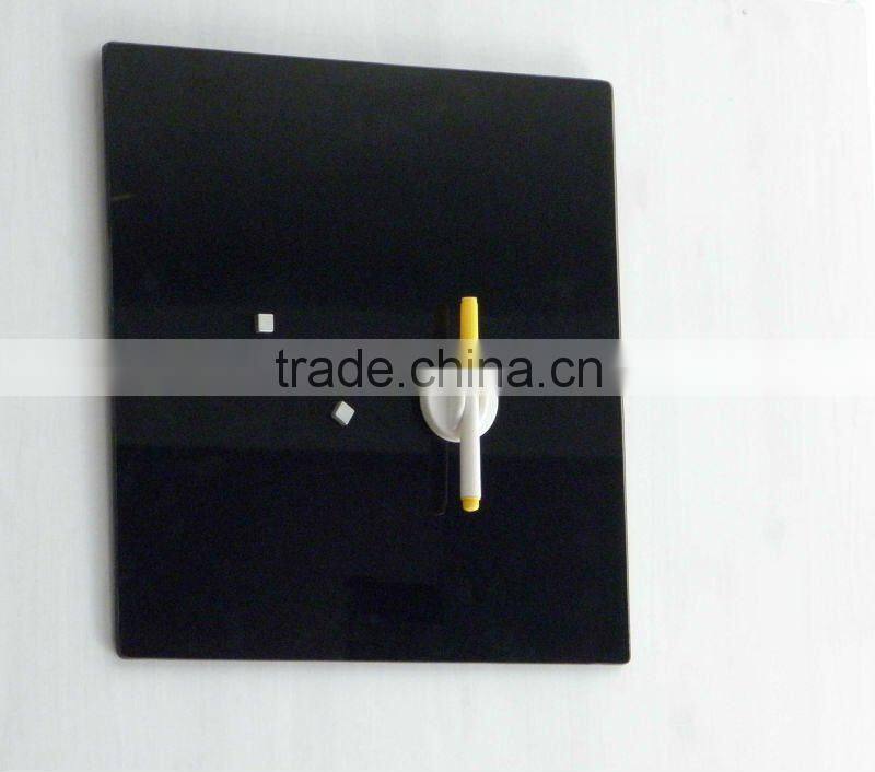 tempered glass silk screen-printing 450 x 450 mm magnetic glass writing board