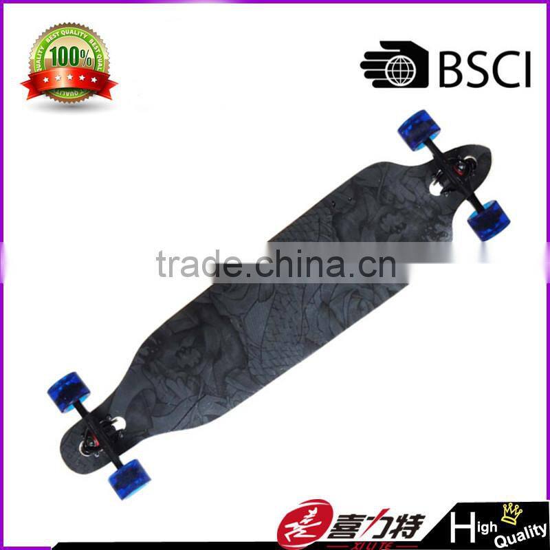 Drop through long maple skateboard