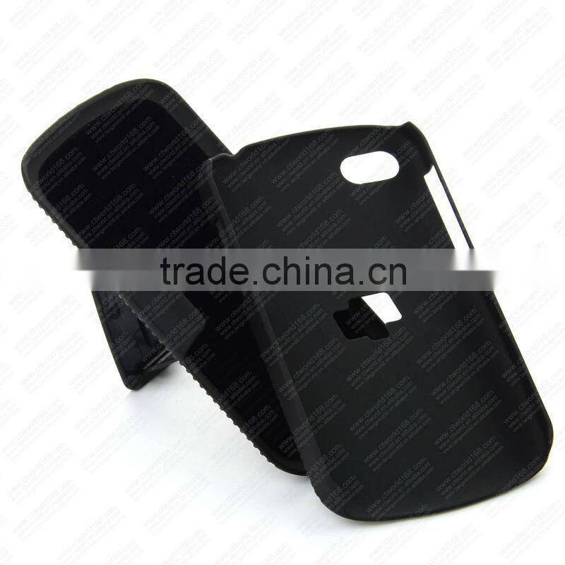 C&T Black kickstand combo Holster Belt Clip Case For Blackberry Q10