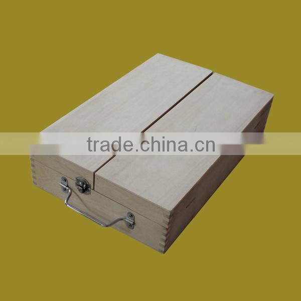 Portable practical wooden tool box