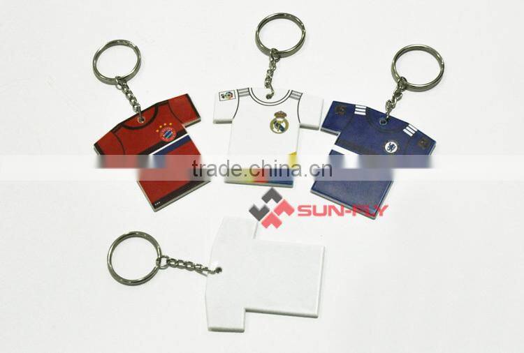 sublimation T-shirt Shape Keychain,printable polymer keychain,customed keychain gift