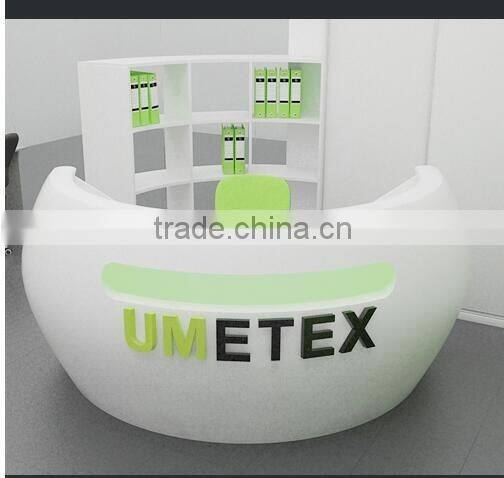 Flexible design solid surface Office Reception Counter Desk,Composite Acrylic counter desk, solid surface countertop