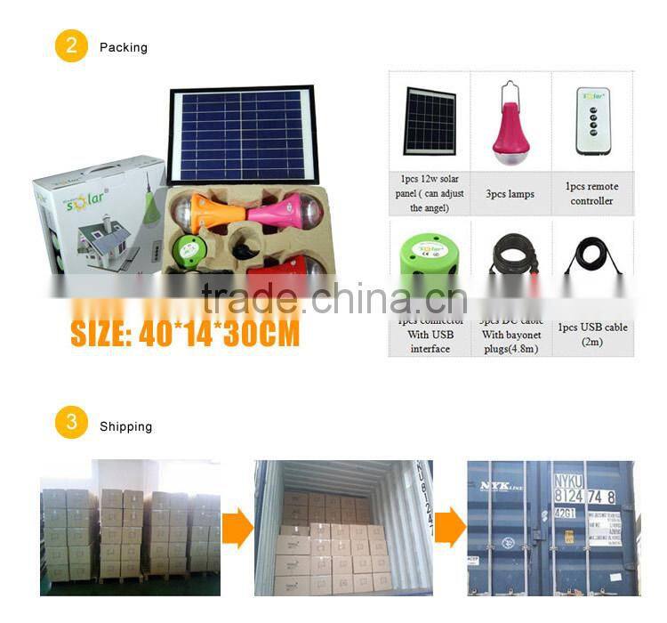 Hot sale automatic dusk to dawn bright led 12pcs solar home light small size with panel indoor emergency use