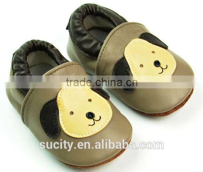 2014 newest soft sole child leather shoe with peacock pattern