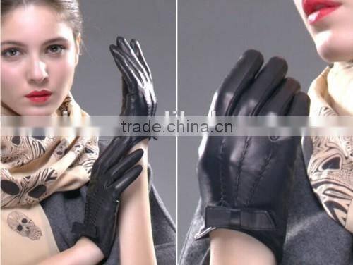 Fancy Black Sexy Leather Gloves Hot Sale Sexy Leather Gloves