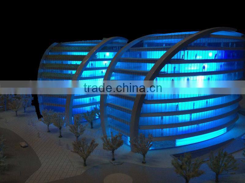 Miniature Architectural model with beautiful LED lights from China
