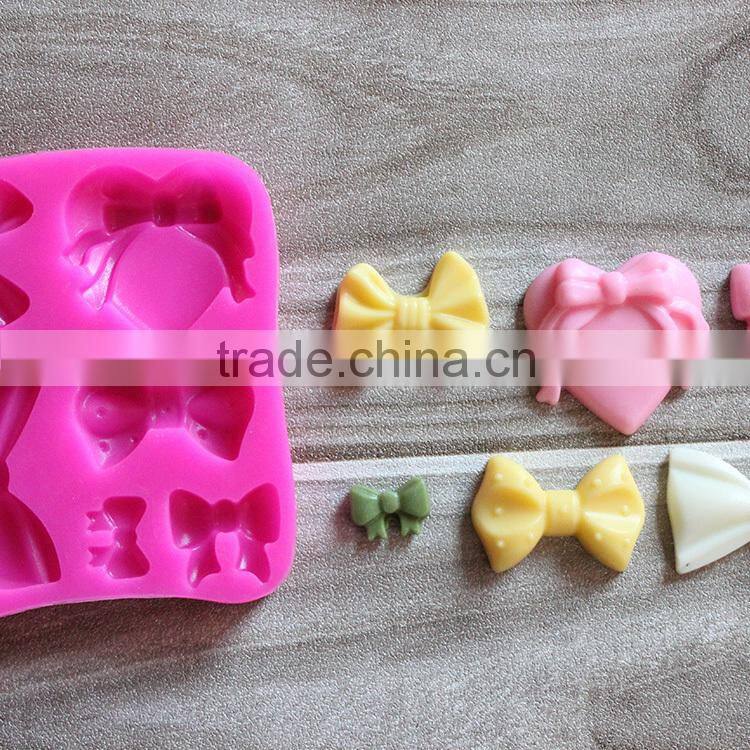 Bowknot Shape Silicone Cake Mold , Christmas Decoration Silicone Cake Mold Wholesale