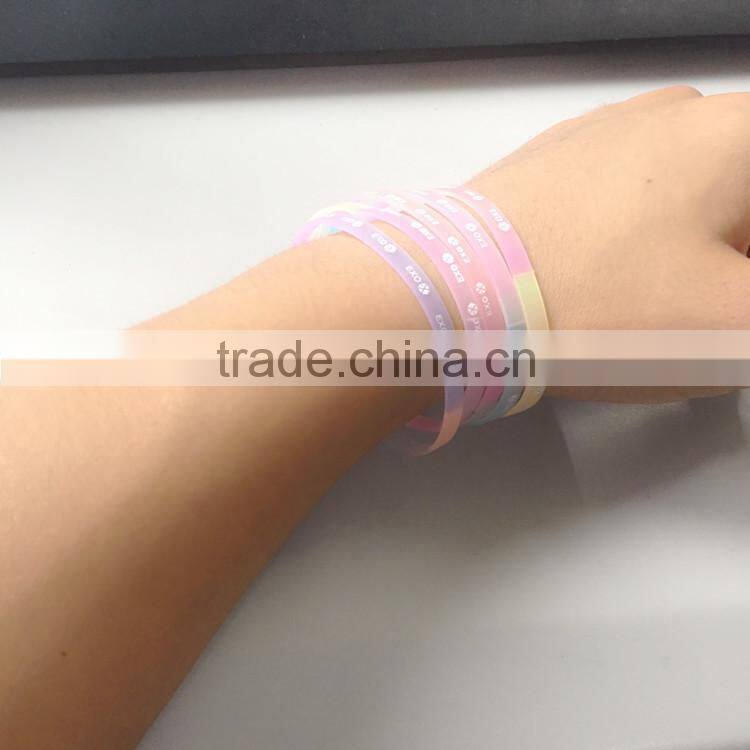 Factory Directly Wholesale Cheap Price Custom Neon Silicone Wristband 6MM Width