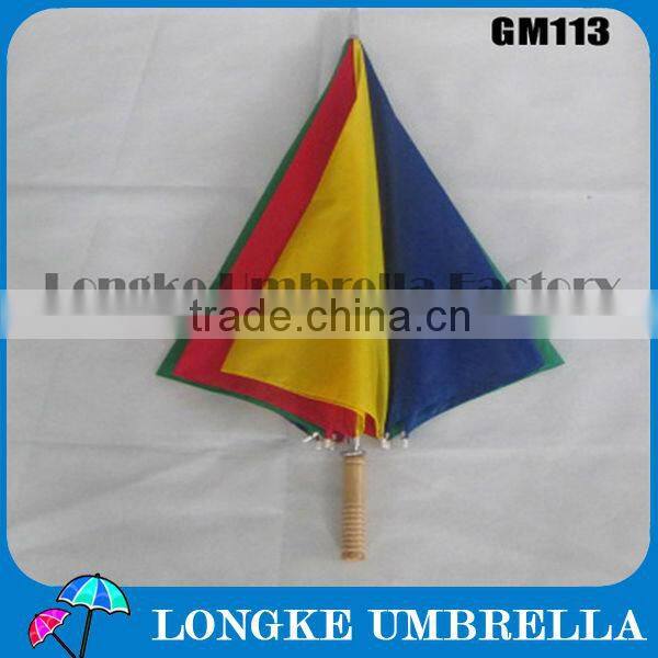 new fashion hign quality 75cm manual open four color bright Wooden Straight golf Umbrella/mix color