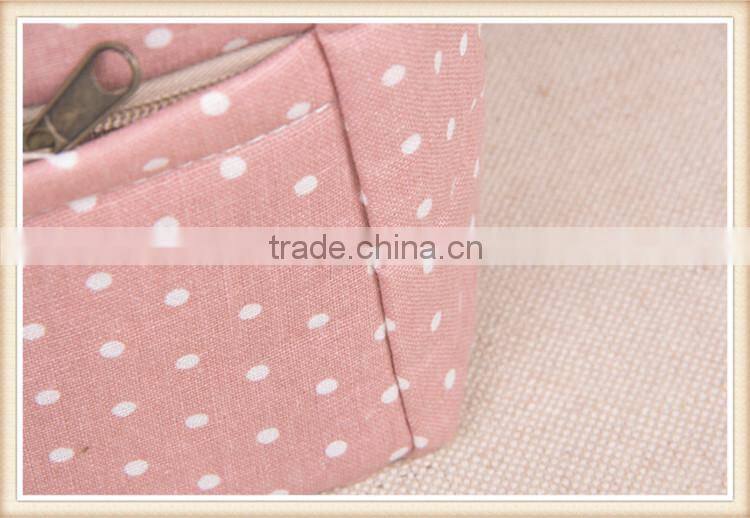 Hot sell unique cotton and linen ladies handbag