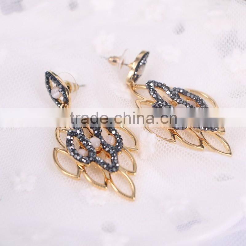 Crystal Zircon Fancy Stud Earring New Latest Gold Earring Designs Earring For Women
