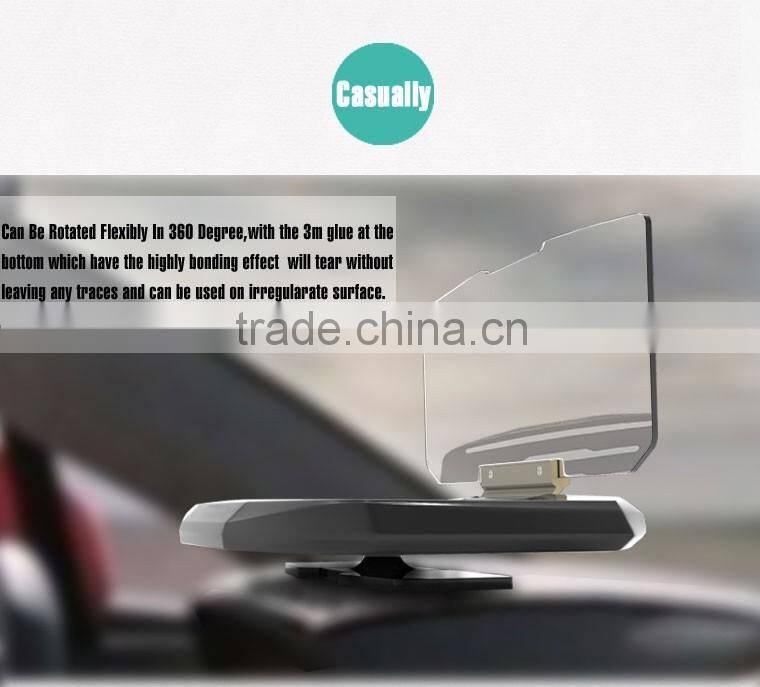 Unique design Mobile GPS Navigation Bracket HUD Head Up Display For Smart Phone Car Mount Stand Phone Holder